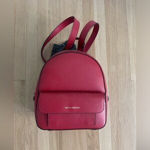 Emporio Armani Red Mini Backpack